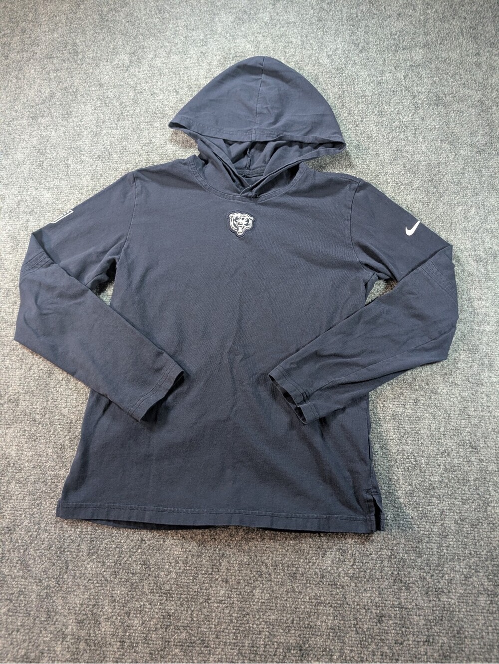 Nike NFL Chicago Bears Dri-FIT Boys Medium Navy Hoodie Thin Youth Football